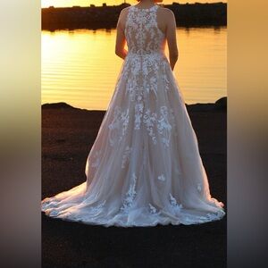 White/Champagne Wedding Dress
